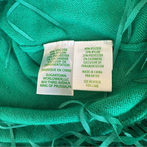 Lilly Pulitzer Marguerite Fringe Sweater Emerald Isle Green Size XXS - Picture 10 of 11